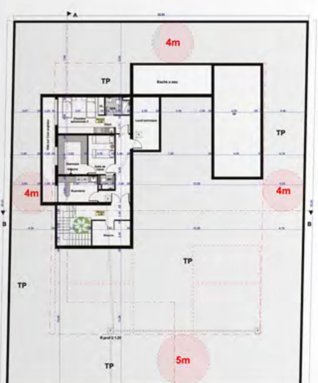 Plan sous-sol de la villa avec étage — Terrafino Villas Marrakech