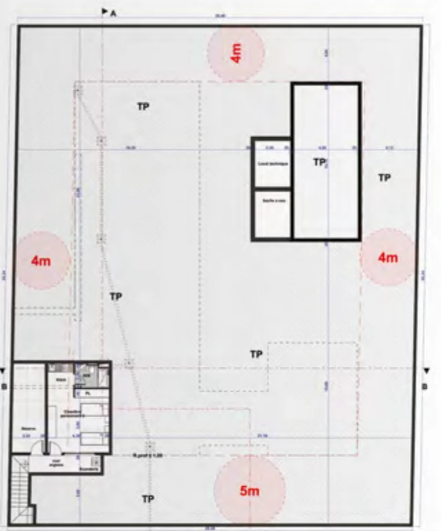 Plan sous-sol de la villa plain-pied — Terrafino Villas Marrakech